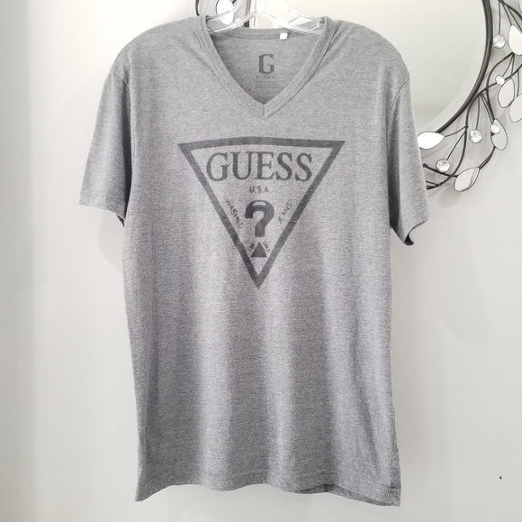 GUESS Men's V-neck Fitted Tshirt - Picture 2 of 5